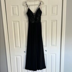 Faviana Black Prom Dress with Elegant Design